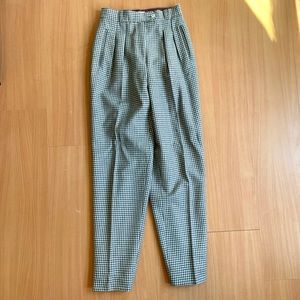 80s Liz Claiborne Check Wool Trousers